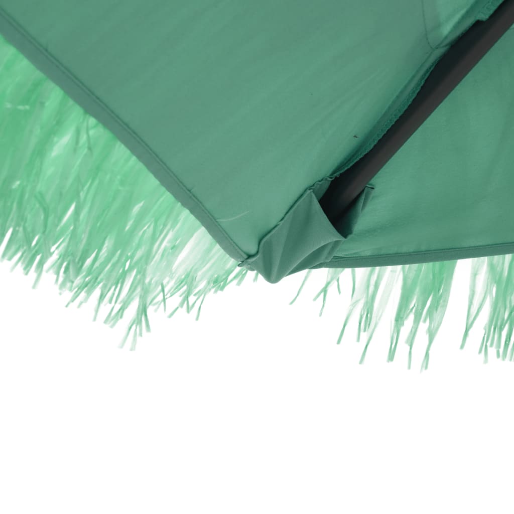 Parasol with steel pole green 248x248x248 cm