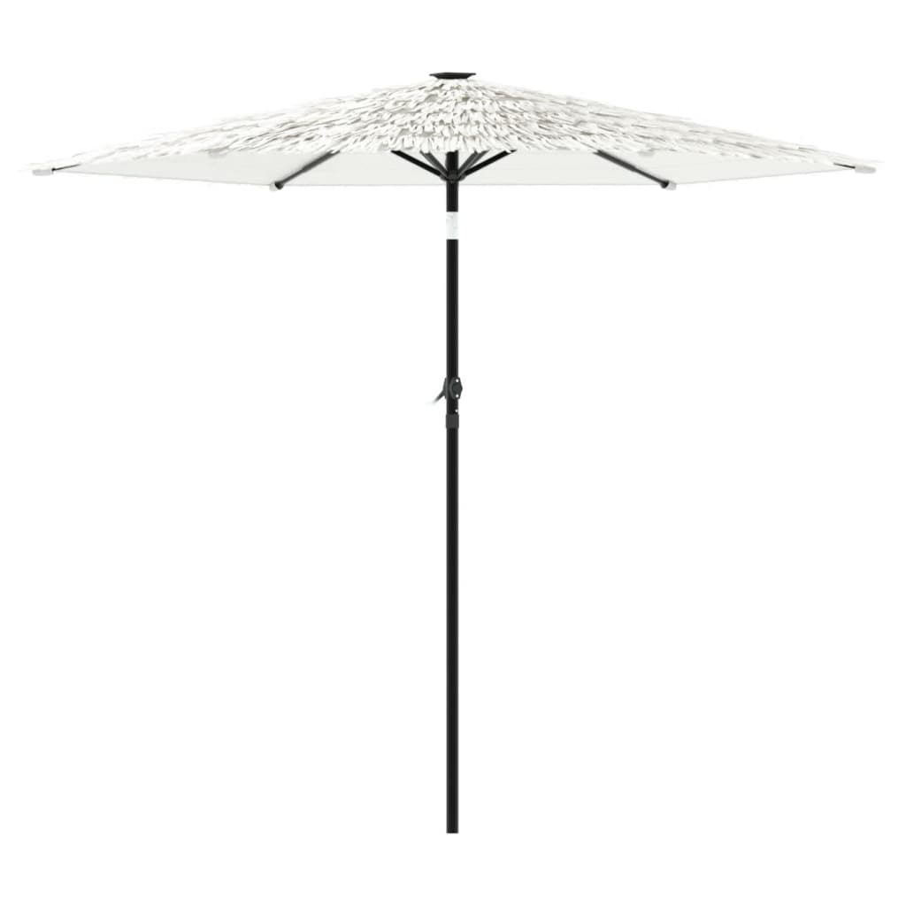 Parasol with steel pole white 223x223x213 cm