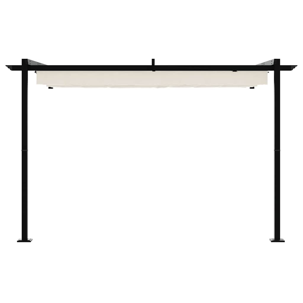 Wandmontierter Pavillon Creme Stahl