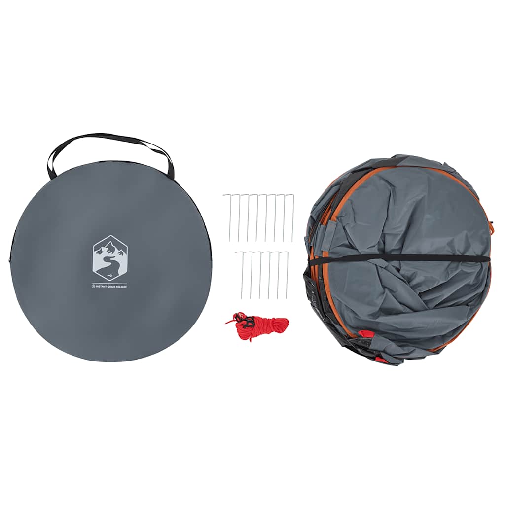Privacy Tent Grey and Orange Pop-Up Waterproof