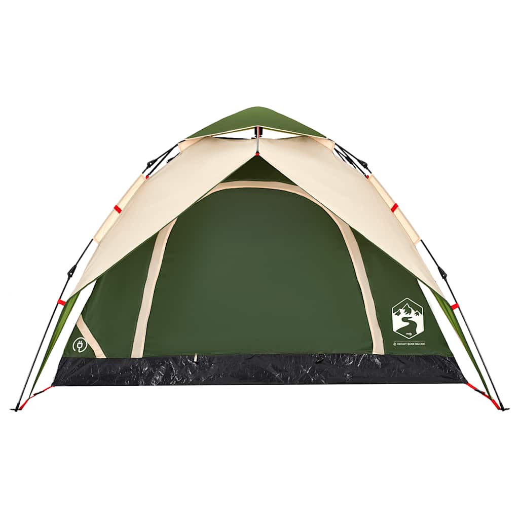 Dome Camping Tent 4 Persons Green Quick Release