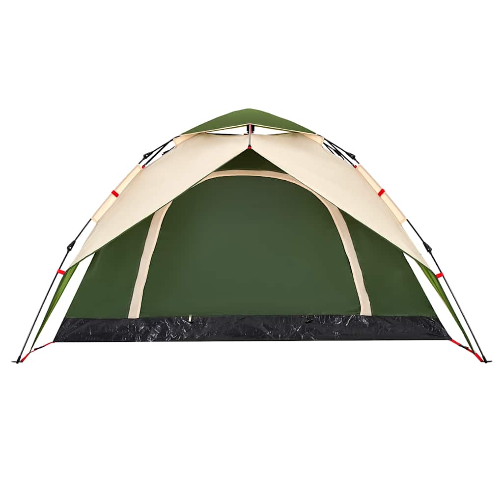 Dome Camping Tent 4 Persons Green Quick Release