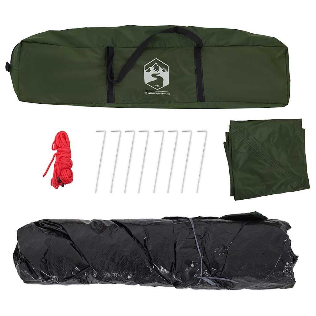 Dome Camping Tent 4 Persons Green Quick Release