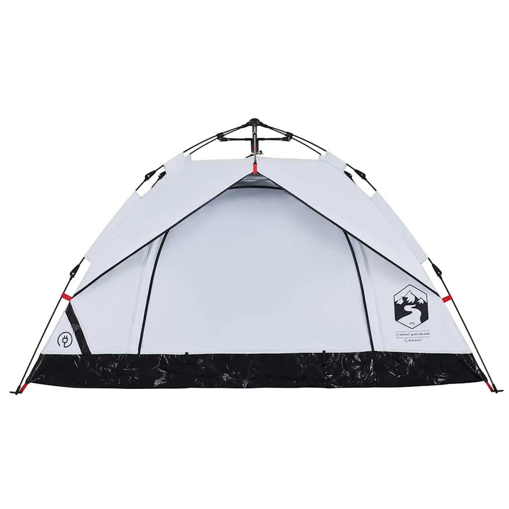 Kuppel-Campingzelt 2 Personen Weiß Verdunkelt Quick Release