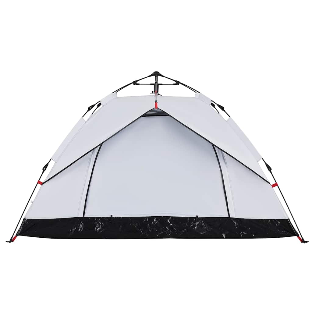 Kuppel-Campingzelt 3 Personen Weiß Verdunkelt Quick Release