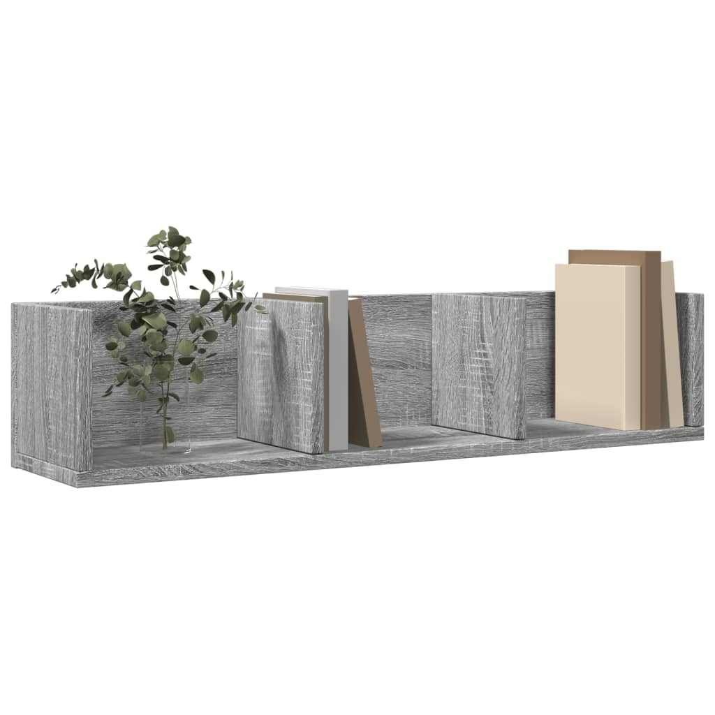 Wall cabinets 2 pcs. Sonoma oak 75x18x16.5 cm wood material