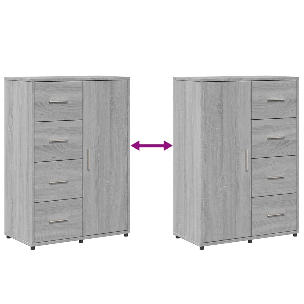 Sideboard Grau Sonoma 60x31x84 cm Holzwerkstoff