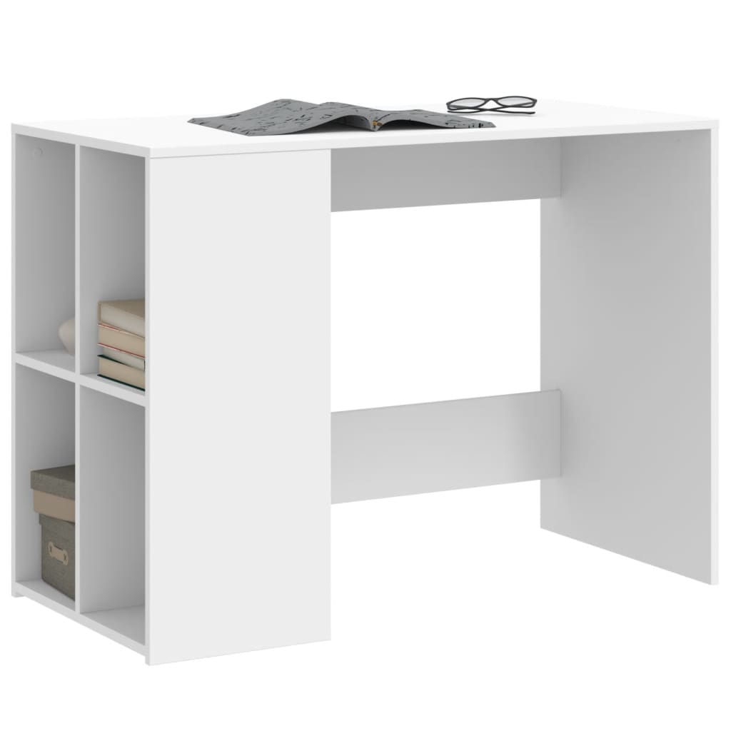 Desk White 102x50x75 cm Wood Material