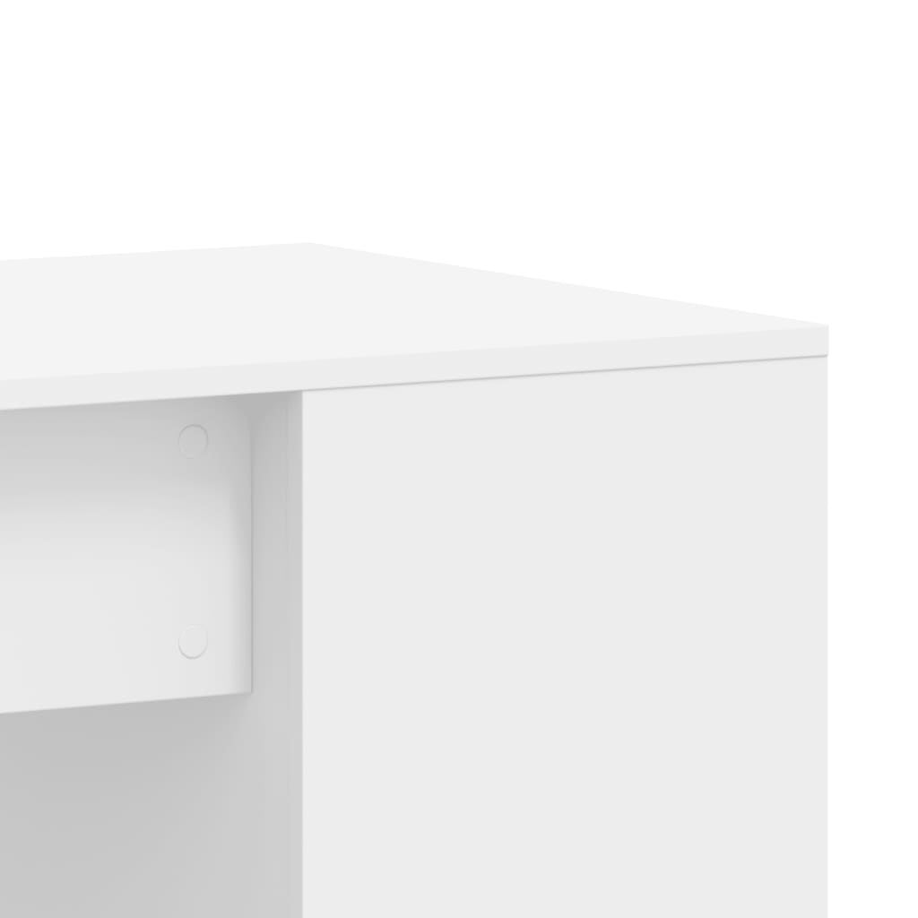 Desk White 102x50x75 cm Wood Material