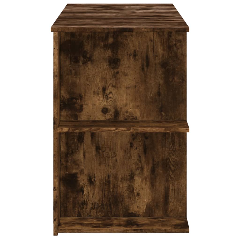 Desk Smoked Oak 140x50x75 cm Wood Material