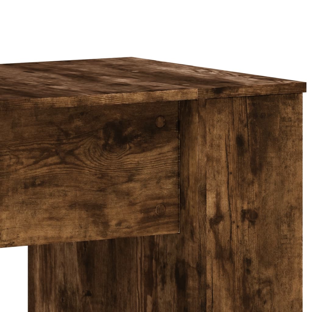 Desk Smoked Oak 140x50x75 cm Wood Material