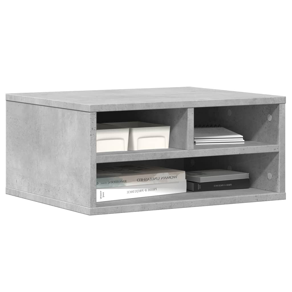 Printer Stand Concrete Grey 49x40x22.5 cm Wood Material