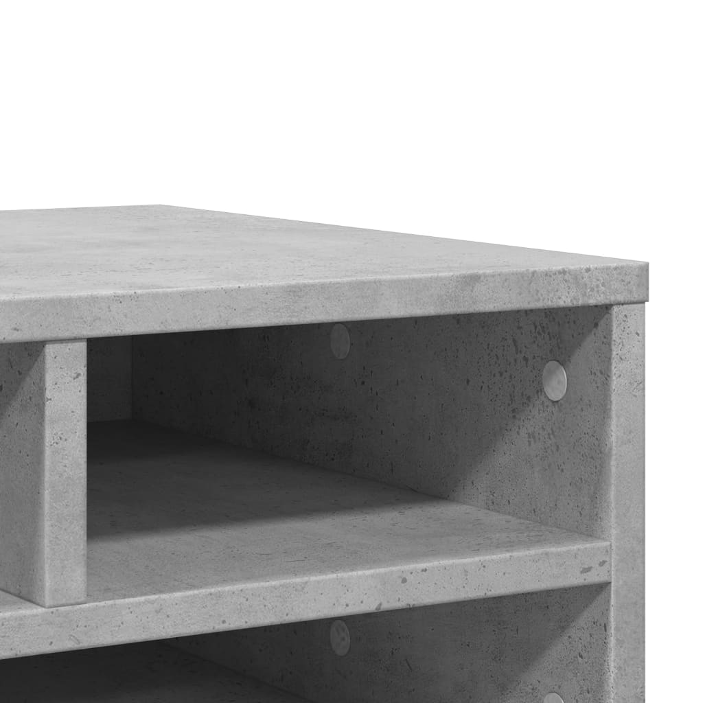 Printer Stand Concrete Grey 49x40x22.5 cm Wood Material