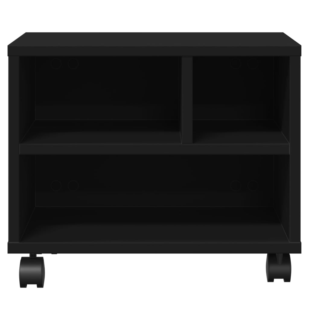 Printer Stand with Wheels Black 41x32x34.5 cm