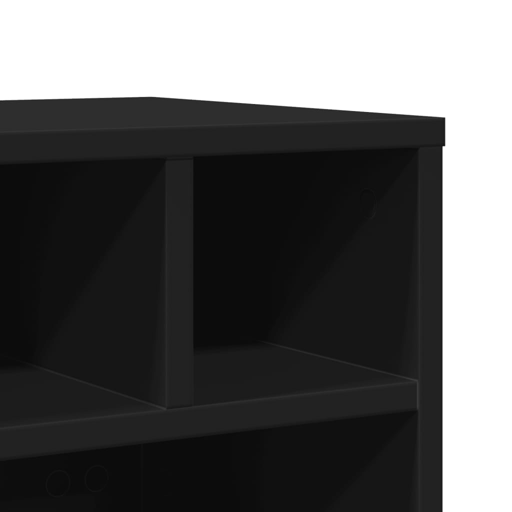 Printer Stand with Wheels Black 41x32x34.5 cm