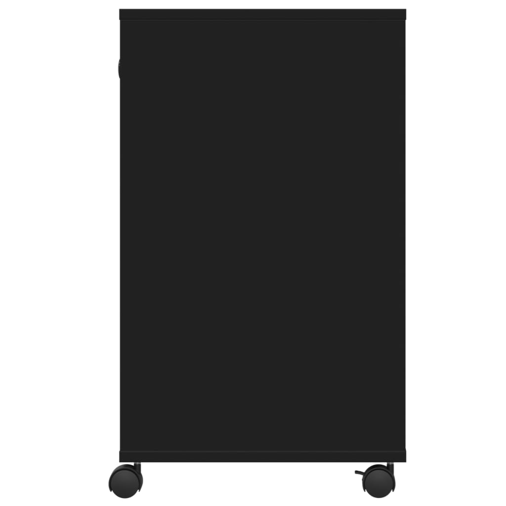 Druckerständer mit Rollen Schwarz 60x40x68,5 cm