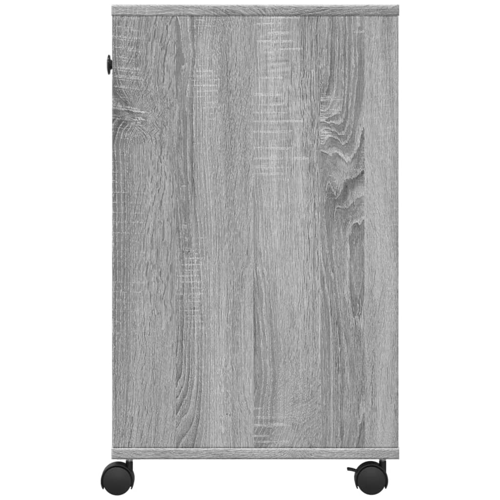Printer Stand with Wheels Gray Sonoma 60x40x68.5 cm