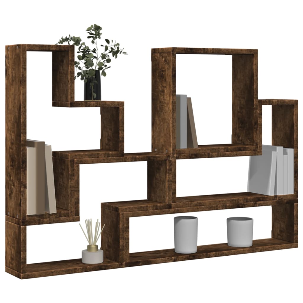 Wandregal Räuchereiche 96x12x64 cm Holzwerkstoff