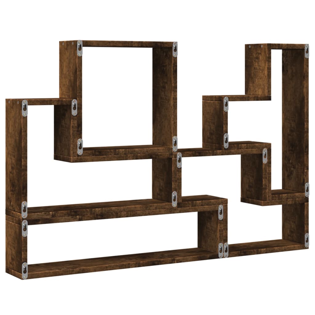 Wandregal Räuchereiche 96x12x64 cm Holzwerkstoff