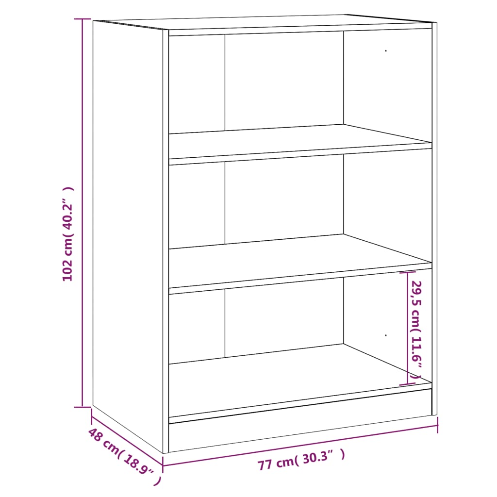 Wardrobe Sonoma Oak 77x48x102 cm Wood Material