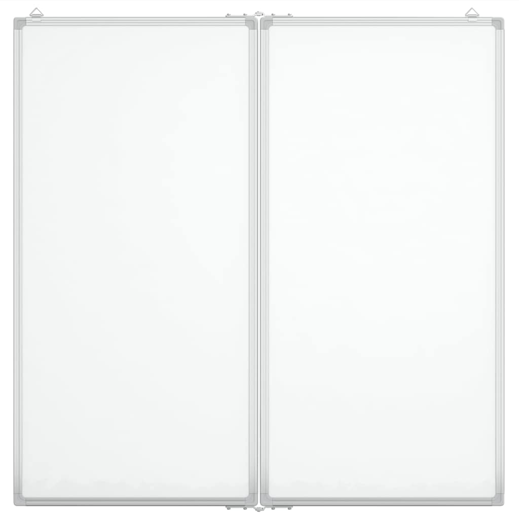 Magnetic Whiteboard Foldable 100x100x1.7 cm Aluminium
