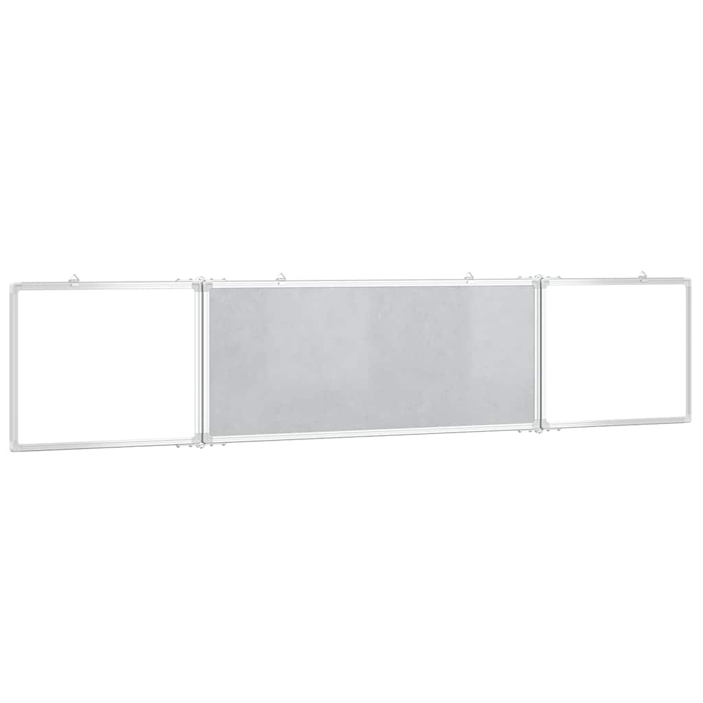 Magnetisches Whiteboard Klappbar 200x40x1,7 cm Aluminium