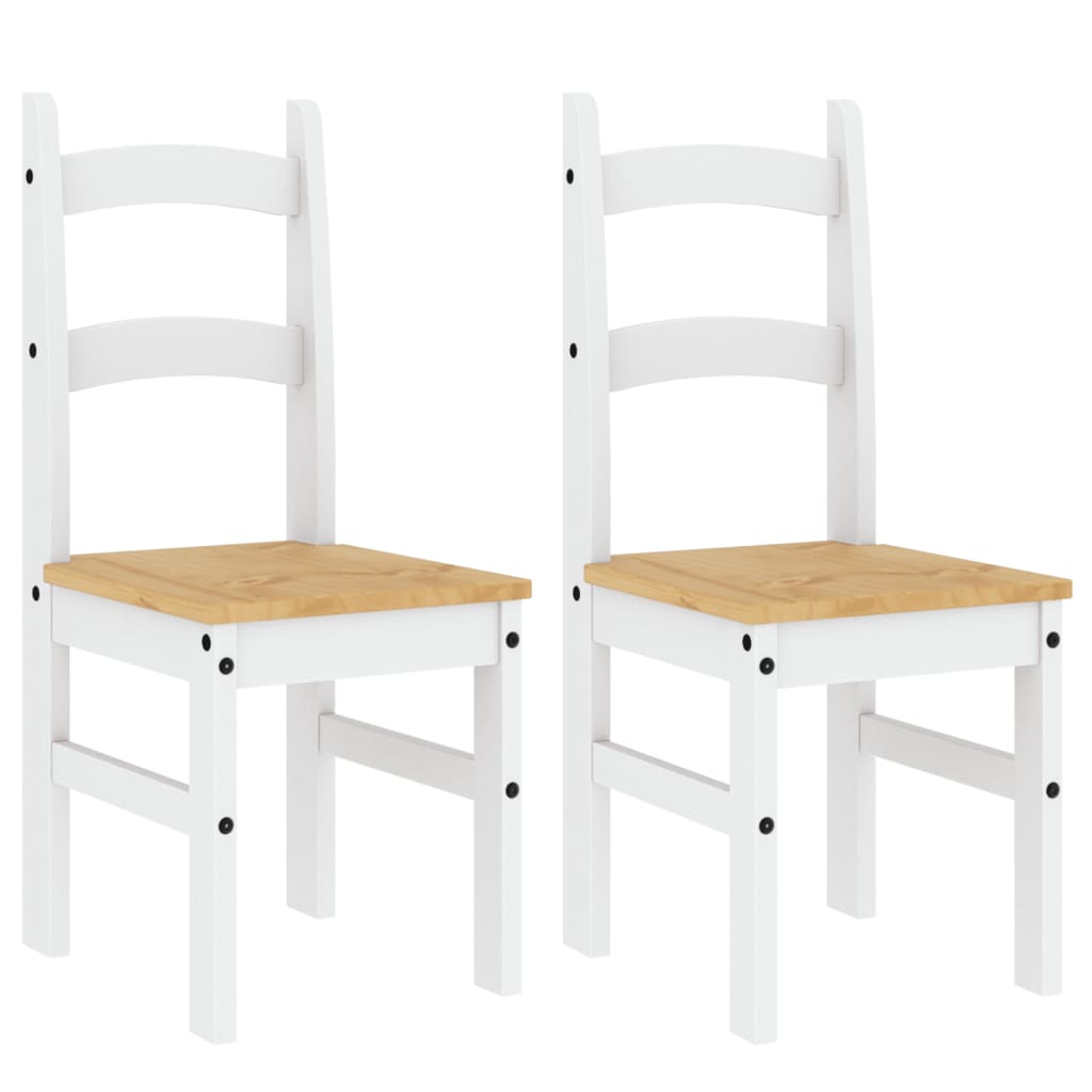 Dining Chairs 2 pcs. White 40x46x99 cm Solid Pine