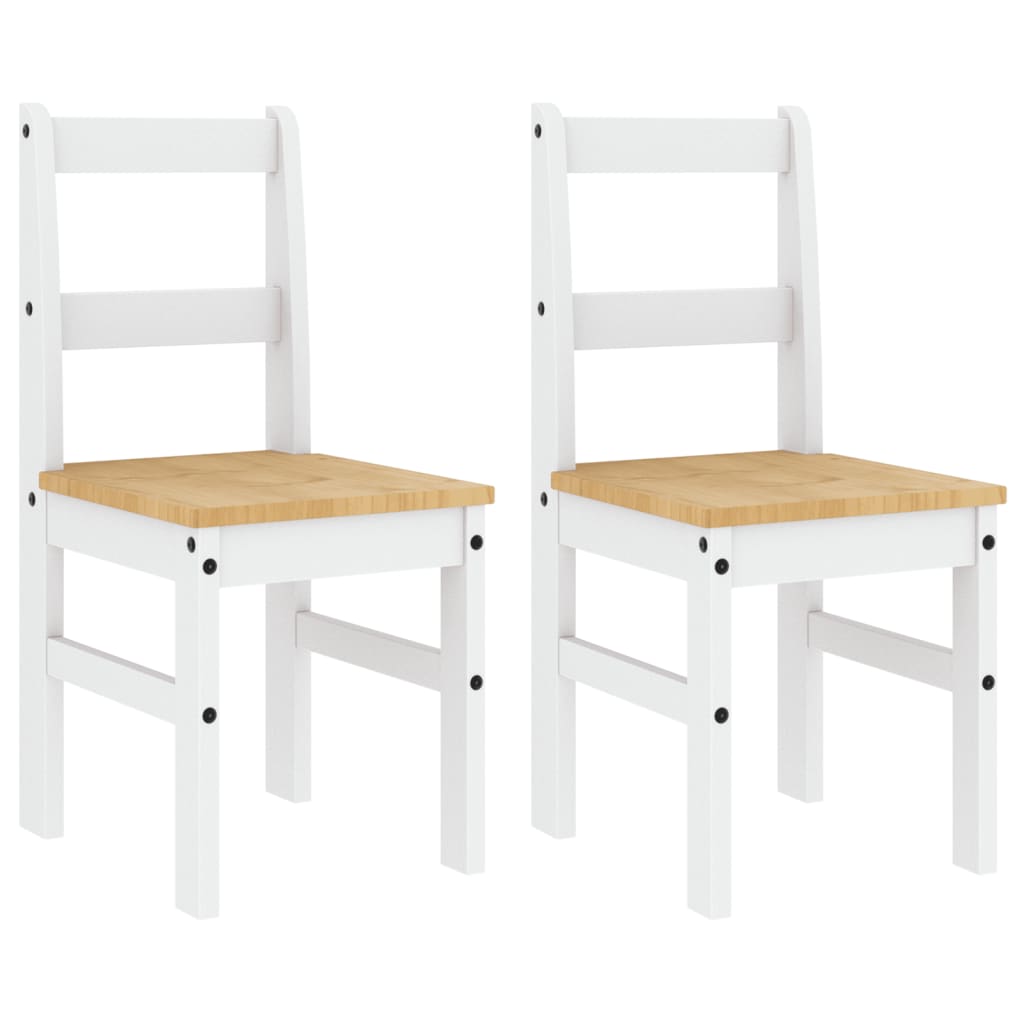 Dining Chairs 2 pcs. Panama White 40x46x90 cm Solid Pine