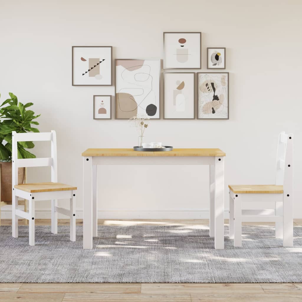 Dining Chairs 2 pcs. Panama White 40x46x90 cm Solid Pine