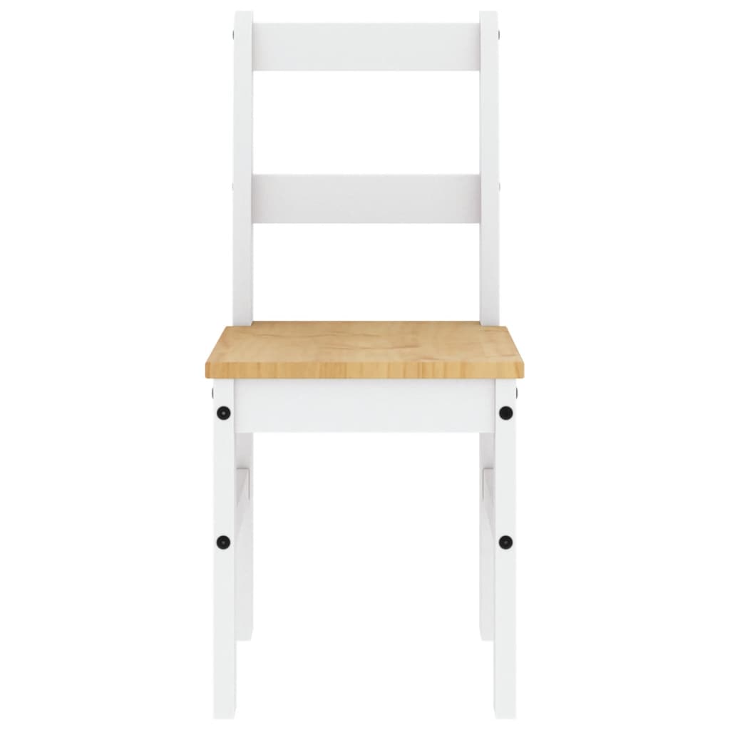 Dining Chairs 2 pcs. Panama White 40x46x90 cm Solid Pine