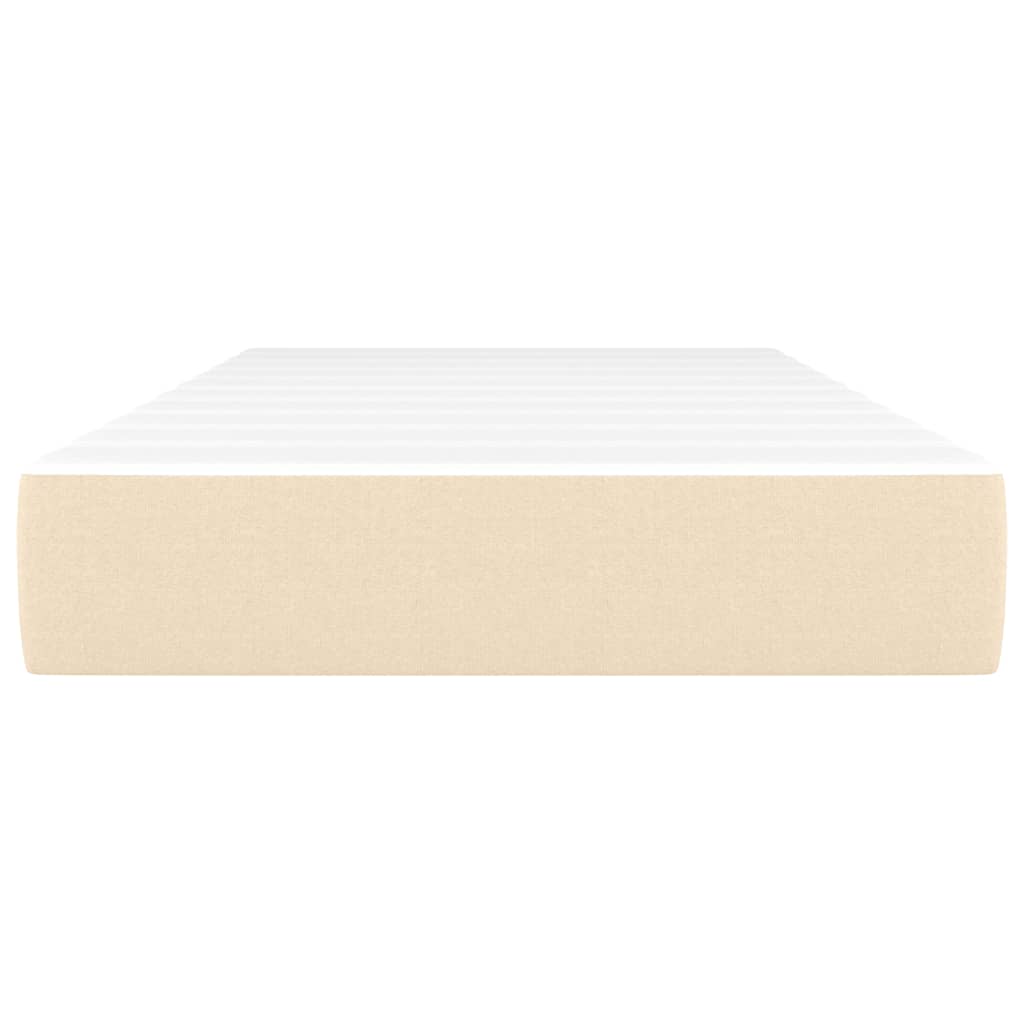 Pocket spring mattress cream 120x190x20 cm fabric