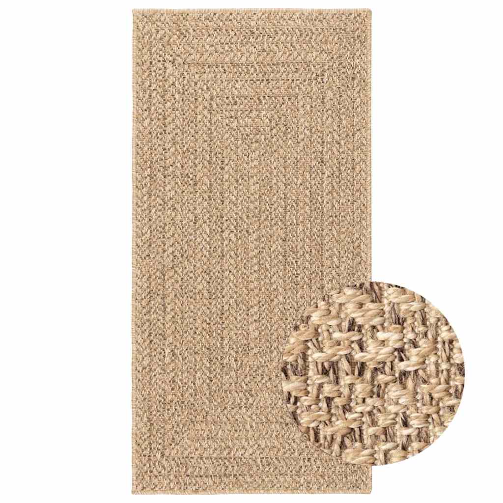 Teppich ZIZUR 60x110 cm Jute-Optik Indoor und Outdoor