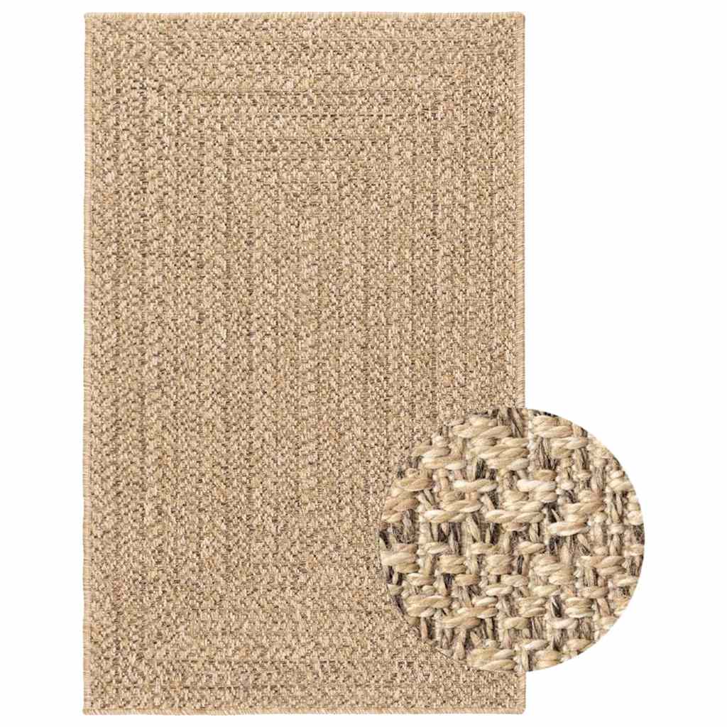 Teppich ZIZUR 240x340 cm Jute-Optik Indoor und Outdoor