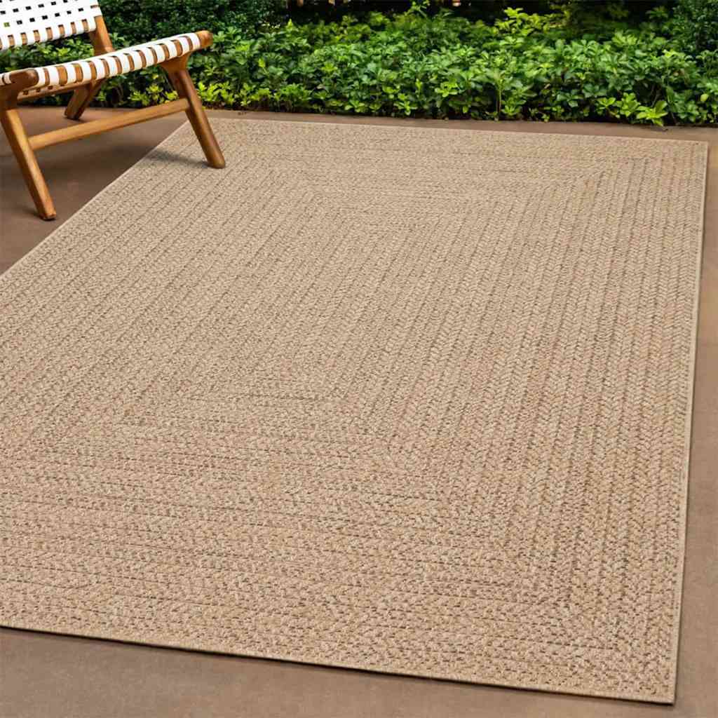 Teppich ZIZUR 240x340 cm Jute-Optik Indoor und Outdoor
