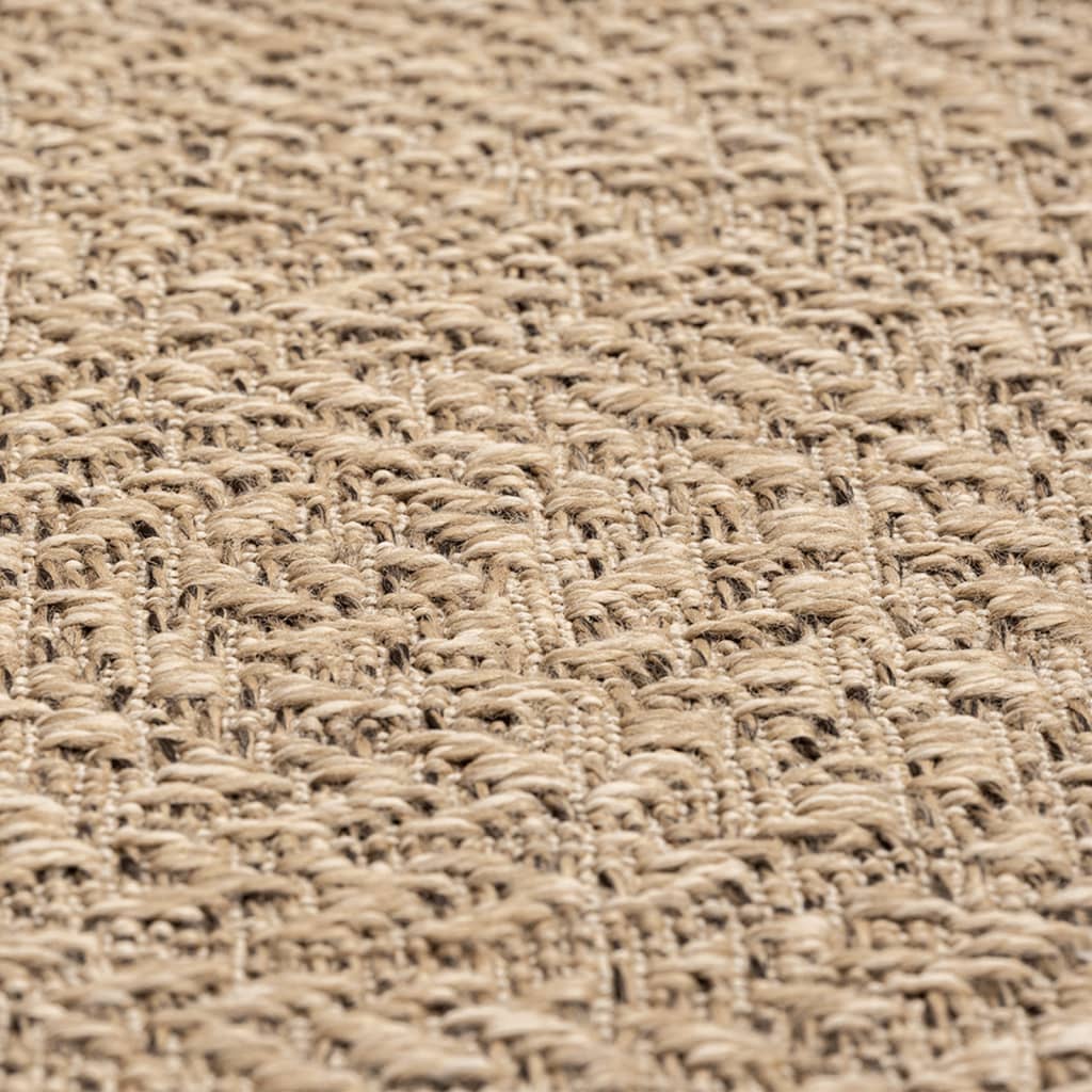 Carpet ZIZUR 240x240 cm jute look indoor and outdoor