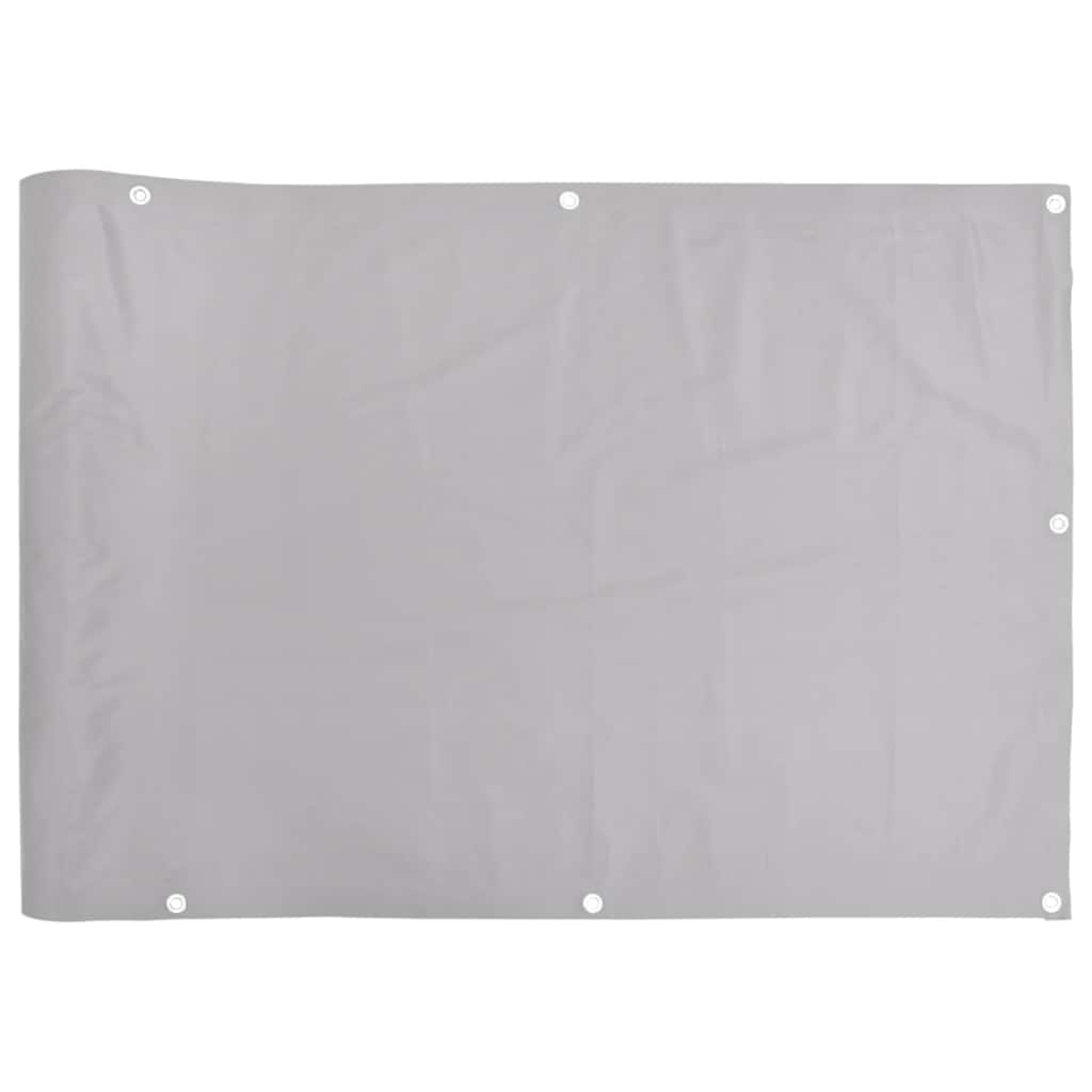 Balkon-Sichtschutz Grau 600x75 cm PVC