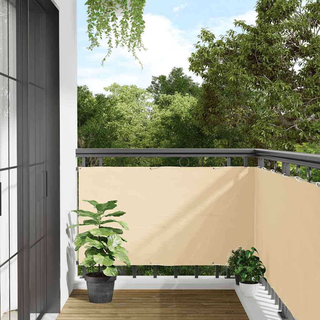 Balkon-Sichtschutz Creme 300x90 cm PVC