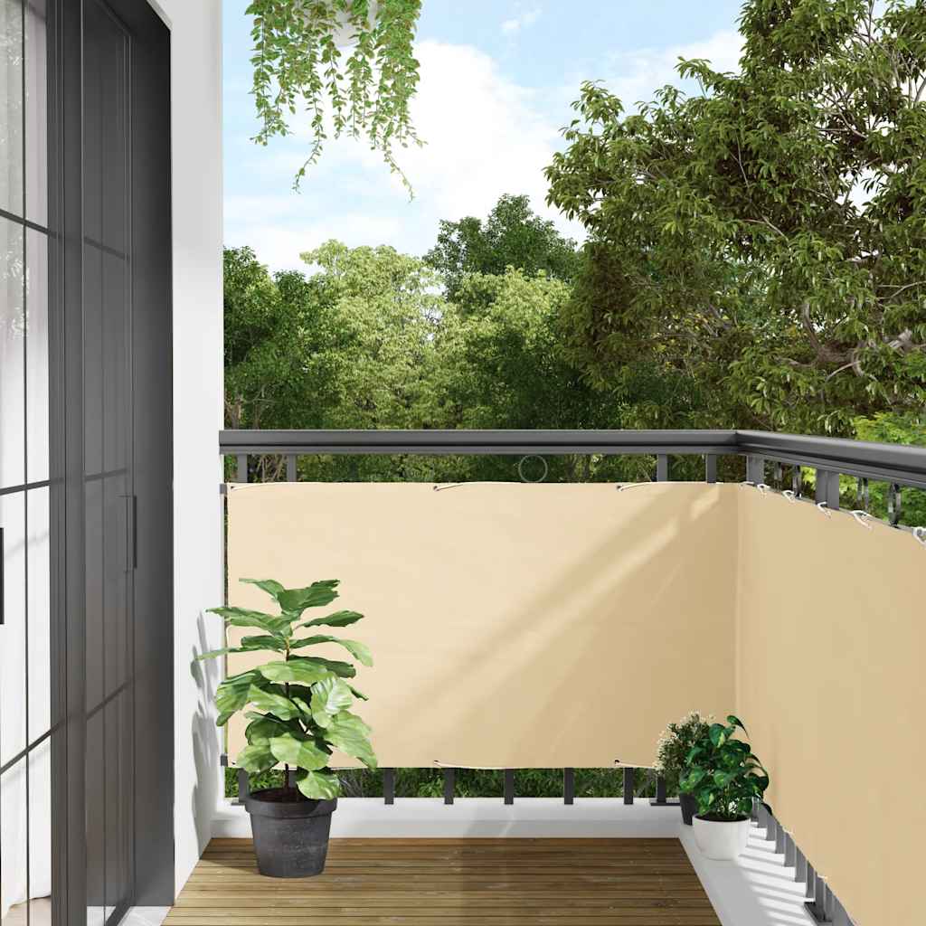 Balkon-Sichtschutz Creme 400x90 cm PVC