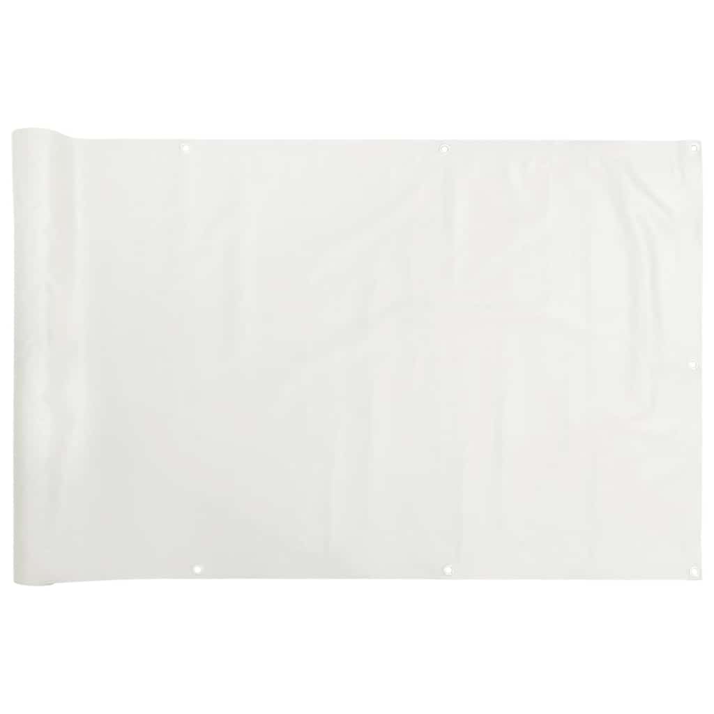 Balkon-Sichtschutz Weiß 500x120 cm PVC