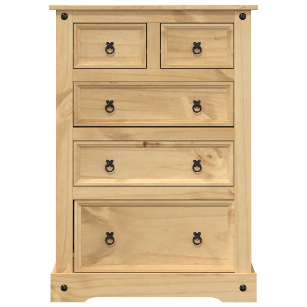 Chest of Drawers Corona 80x43x114 cm Solid Pine