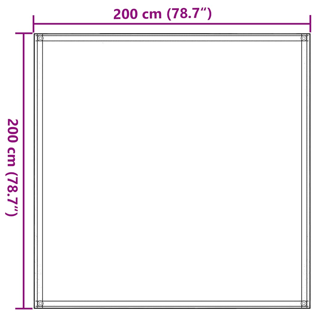 Tent carpet light green 200x200 cm HDPE