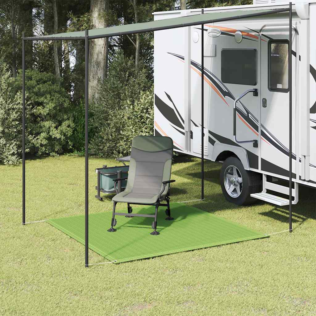 Tent carpet light green 250x250 cm HDPE