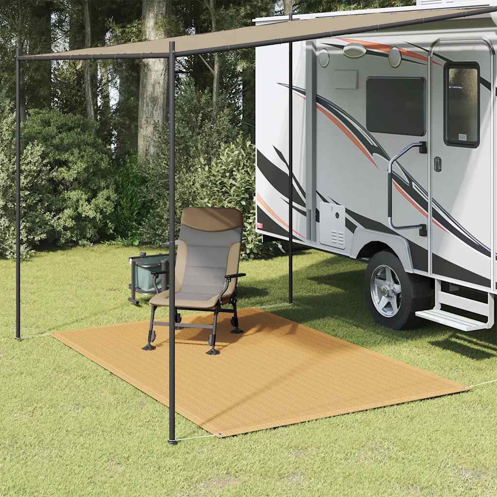 Tent carpet sand color 200x300 cm HDPE