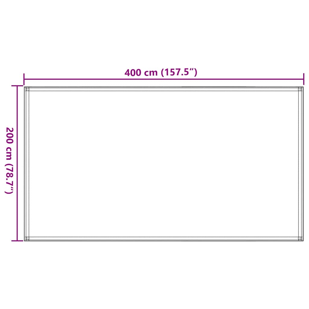 Tent carpet sand color 200x400 cm HDPE