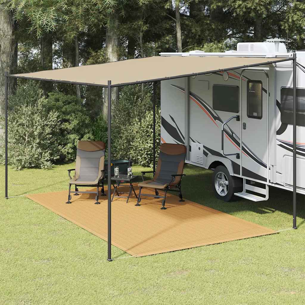 Tent carpet sand color 200x400 cm HDPE