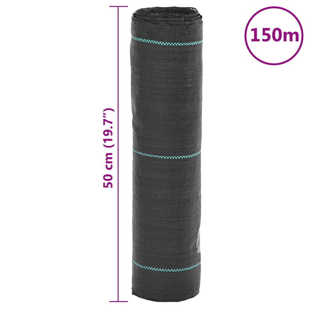 Weed Control Fleece Black 0.5x150 m PP