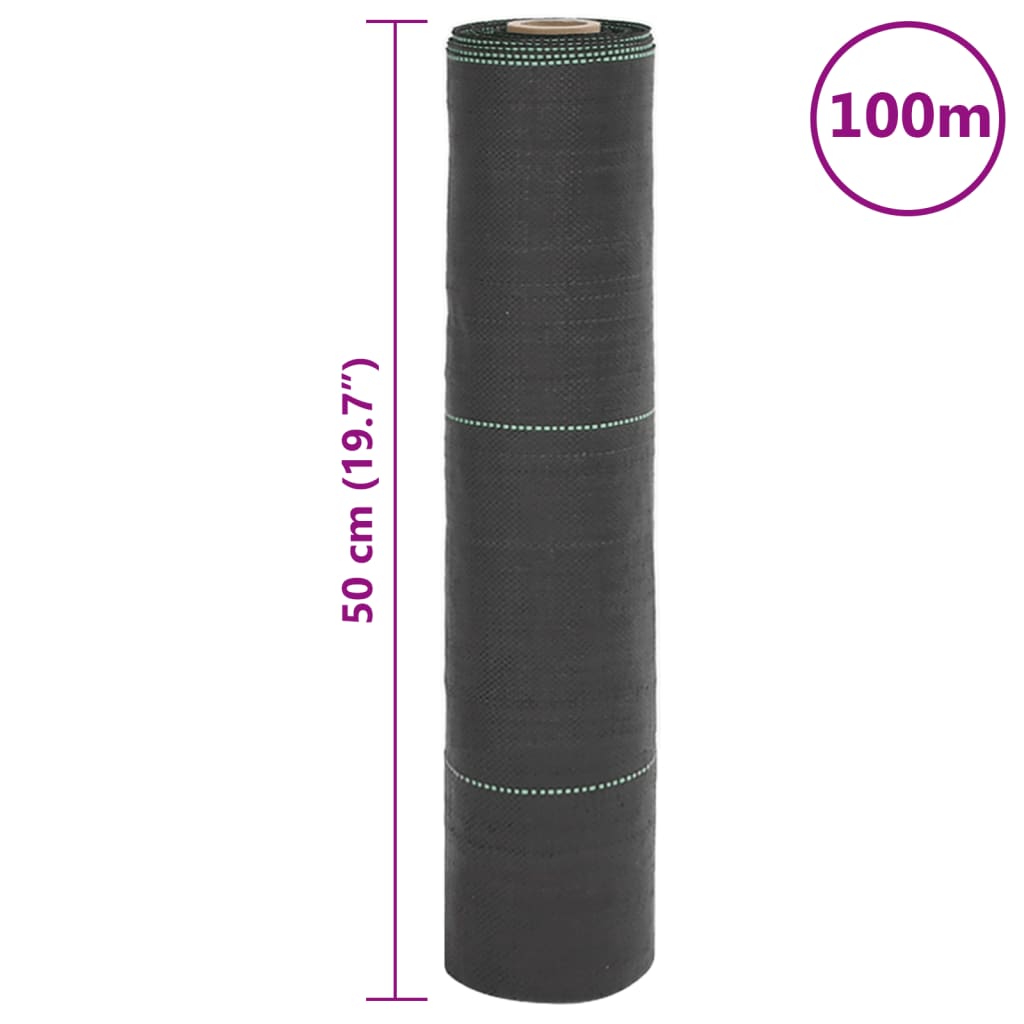 Weed Control Fleece Black 0.5x100 m PP