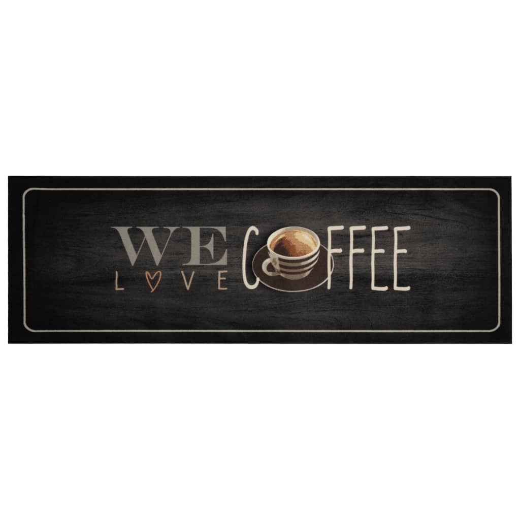 Kitchen Rug Washable Coffee 60x180 cm Velvet