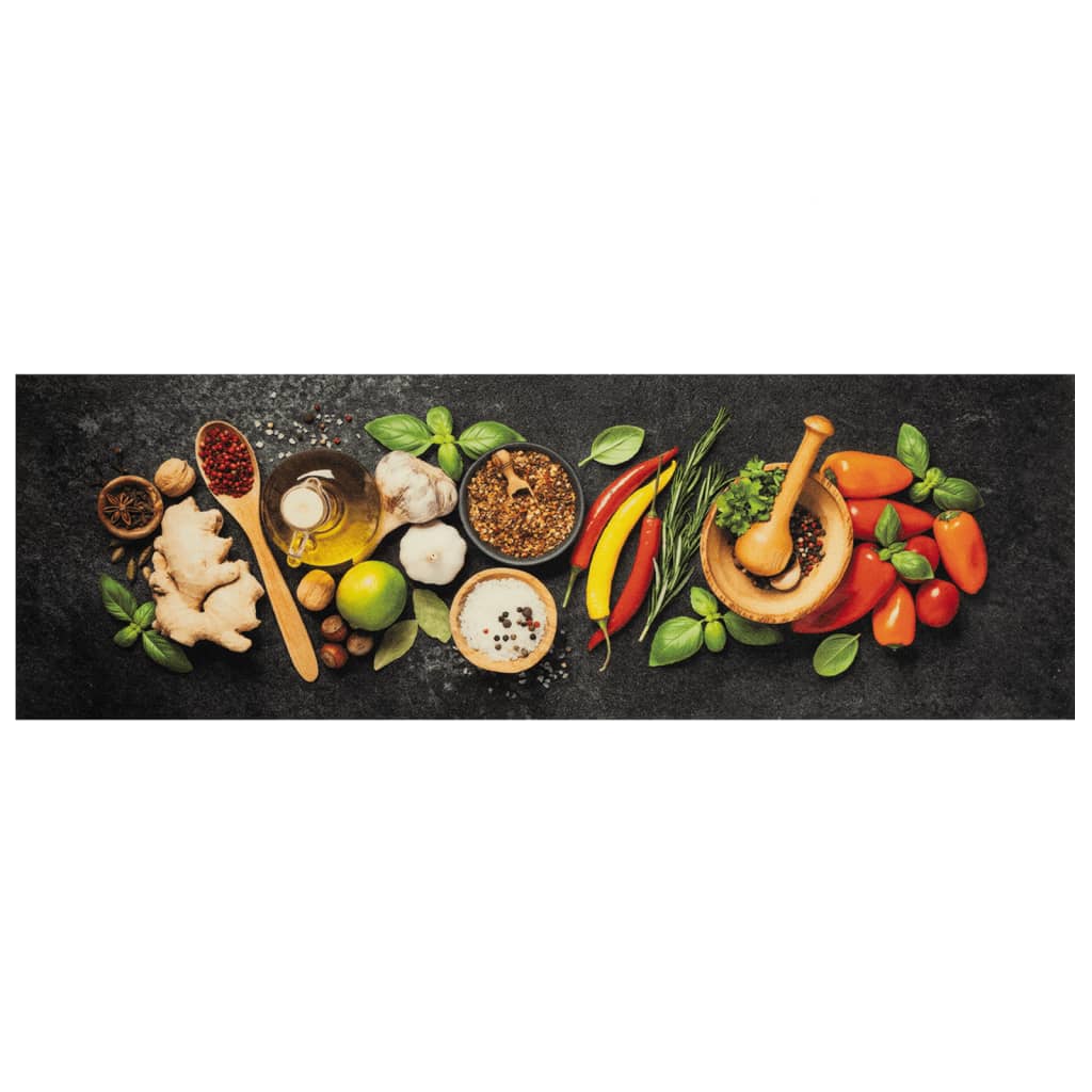 Kitchen Rug Washable Spices 60x180 cm Velvet