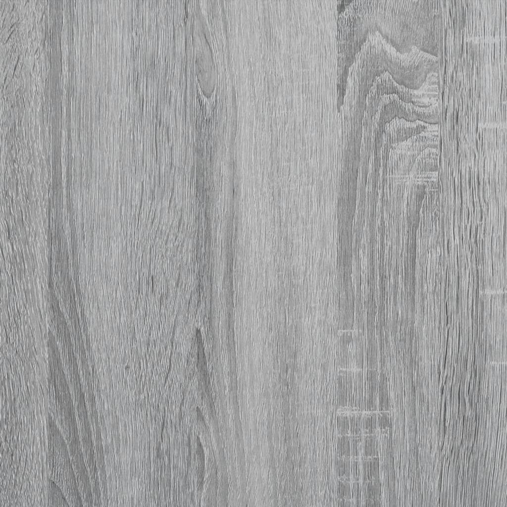 Bed frame Grey Sonoma 100x200 cm wood material and metal